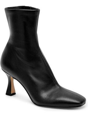 Chic Women's Kitten Heel Ankle Boots, Square Toe, Side Zipper, Dressy Fall